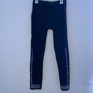Kids black sparkly leggings